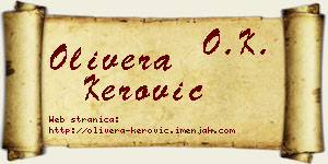 Olivera Kerović vizit kartica